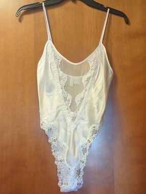 Silk Lace-Trim Bodysuit by Nordstrom Line